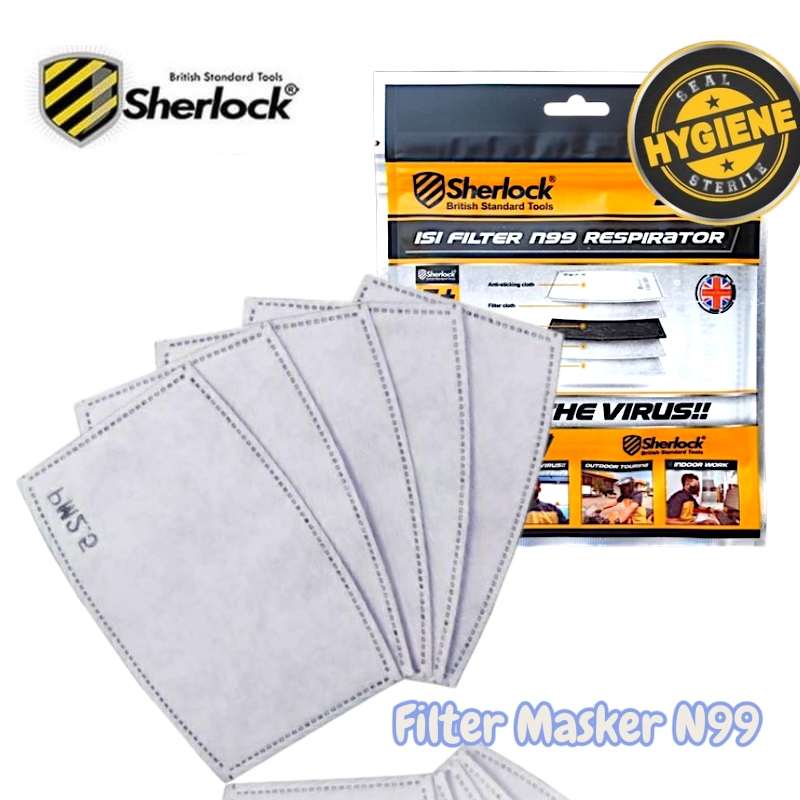 PM 2.5 Carbon Active N99 Mask Refill Filter, 5 ชิ้น