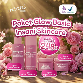 INSANI skincare PAKET GLOWING FLEK & GLOW NORMAL ( Mencerahkan , Mengatasi Flek parah & sedang , mengatasi  Noda bekas Jerawat )