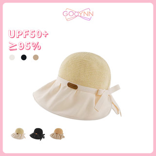 GOOYNN Topi Visor Pantai Wanita Topi Pelindung Matahari Fashion Topi Visor Lipat Wanita Anti UV Lebar