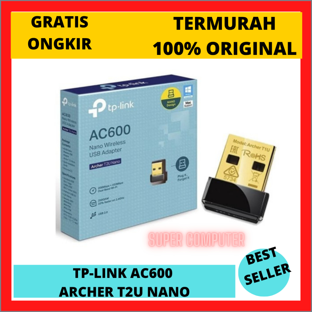 USB Wifi TPLINK TP-Link 5G /Tp-link Archer T2U Nano Dual Band 2.4GHz และ 5GHz อะแดปเตอร์ USB ไร้สาย 