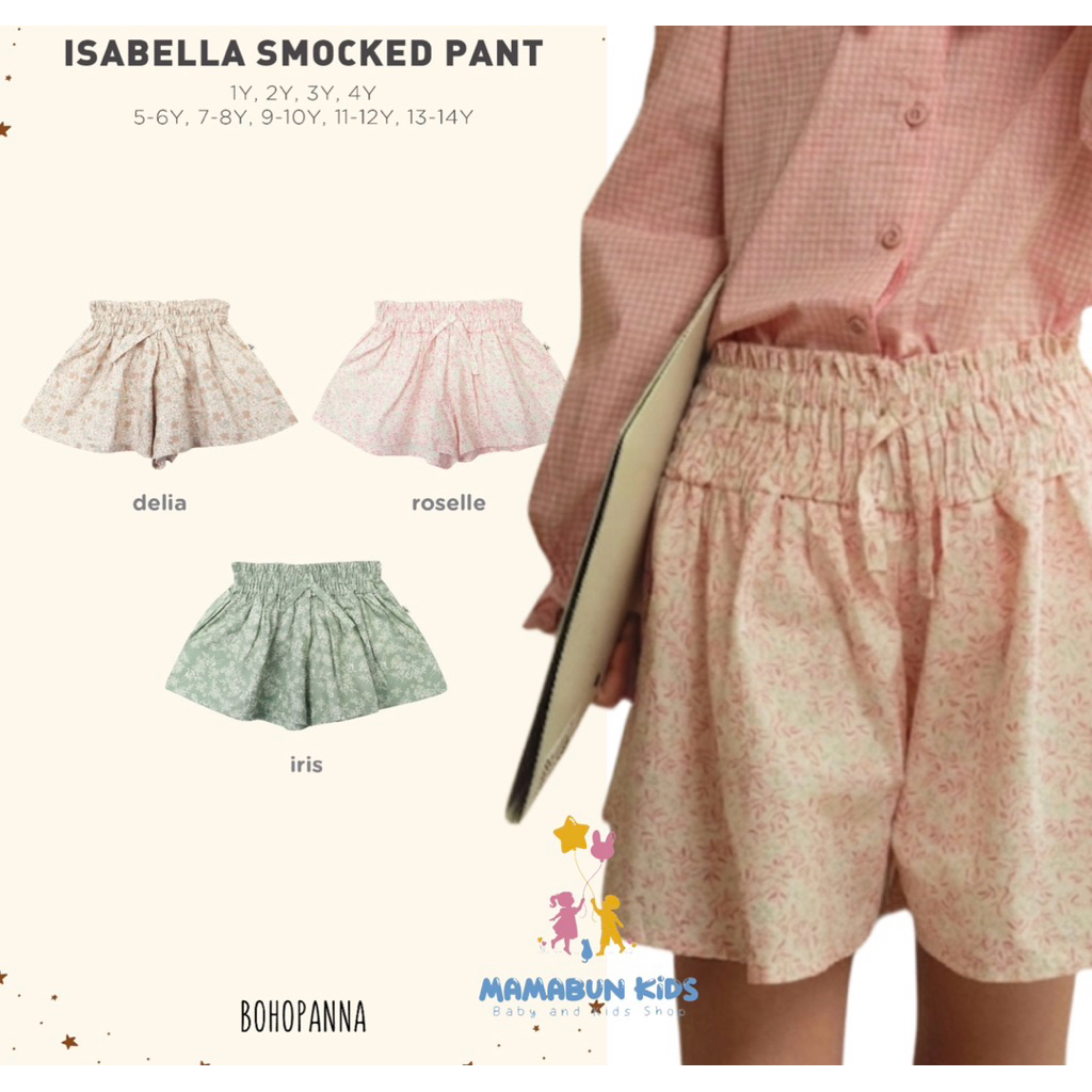 Makassar Bohopanna Isabella Smock Pants | กางเกงขาสั้นเด็กผู้หญิง