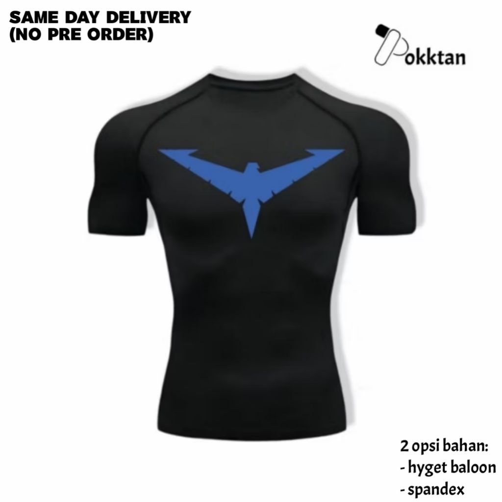 PokkTan Nightwing Compression Shirt Short Sleeve / Nightwing Compression Shirt Short Sleeve