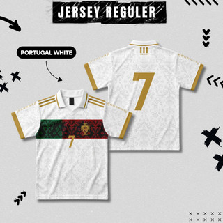 ZPH – Jersey Fantasy Portugal White Gold Series Pildun - Jersey Reguler Premium dengan Full Printing Sublimasi Warna Tajam dan Motif Luxury Classic