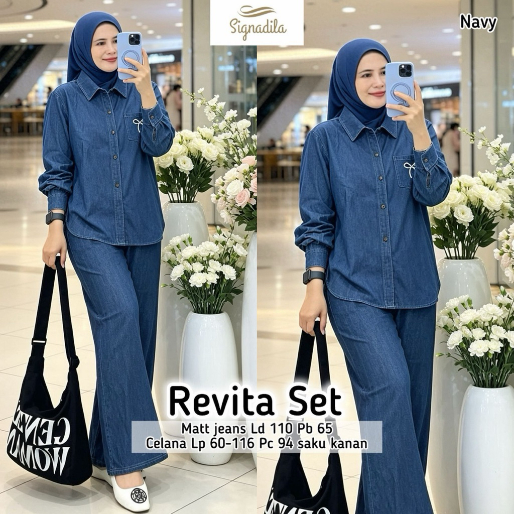 Revita Set Jeans ชุดสูทผู้หญิง by Signadila Realpict