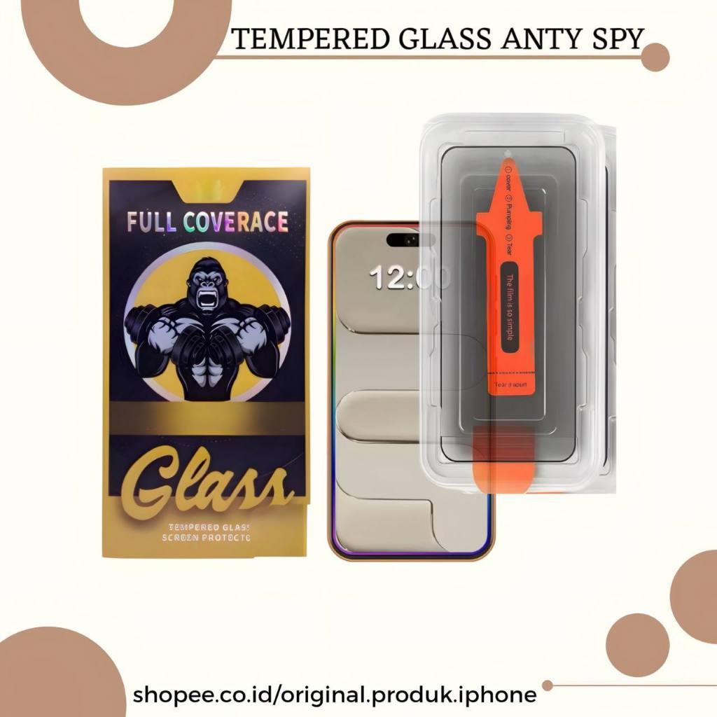 ฟิล์มกระจกนิรภัย SPY FULLSET K1N9K0N9 GLASS 16 PRO/16 PRO MAX/17 PRO/17 PRO MAX/17 AIR ใหม่