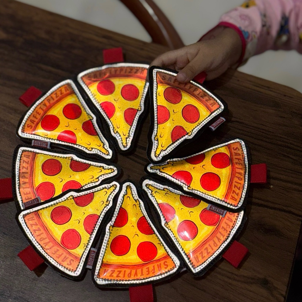 Safety Pizza Slice Reflector จักรยานสามเหลี่ยม Reflector bluelug
