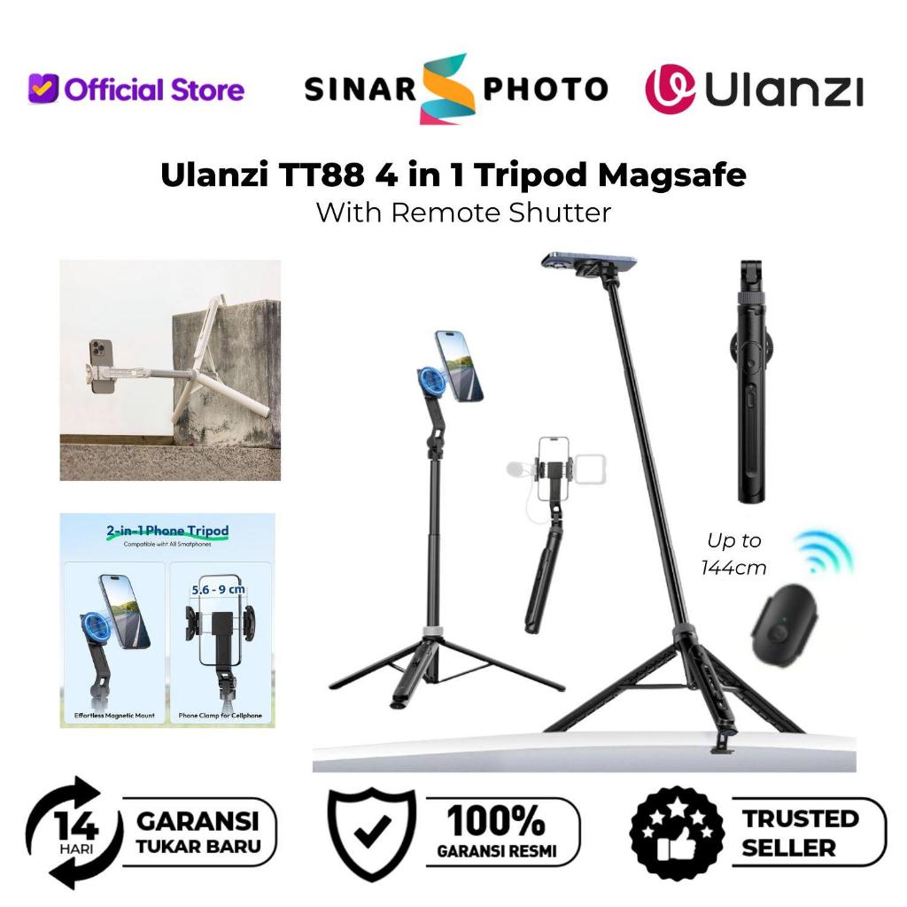 Ulanzi TT88 4-in-1 Mode MagSafe Overheadขาตั้งกล้องSelfie Stickแบบพกพาสําหรับสมาร์ทโฟนHP T111/T139กา