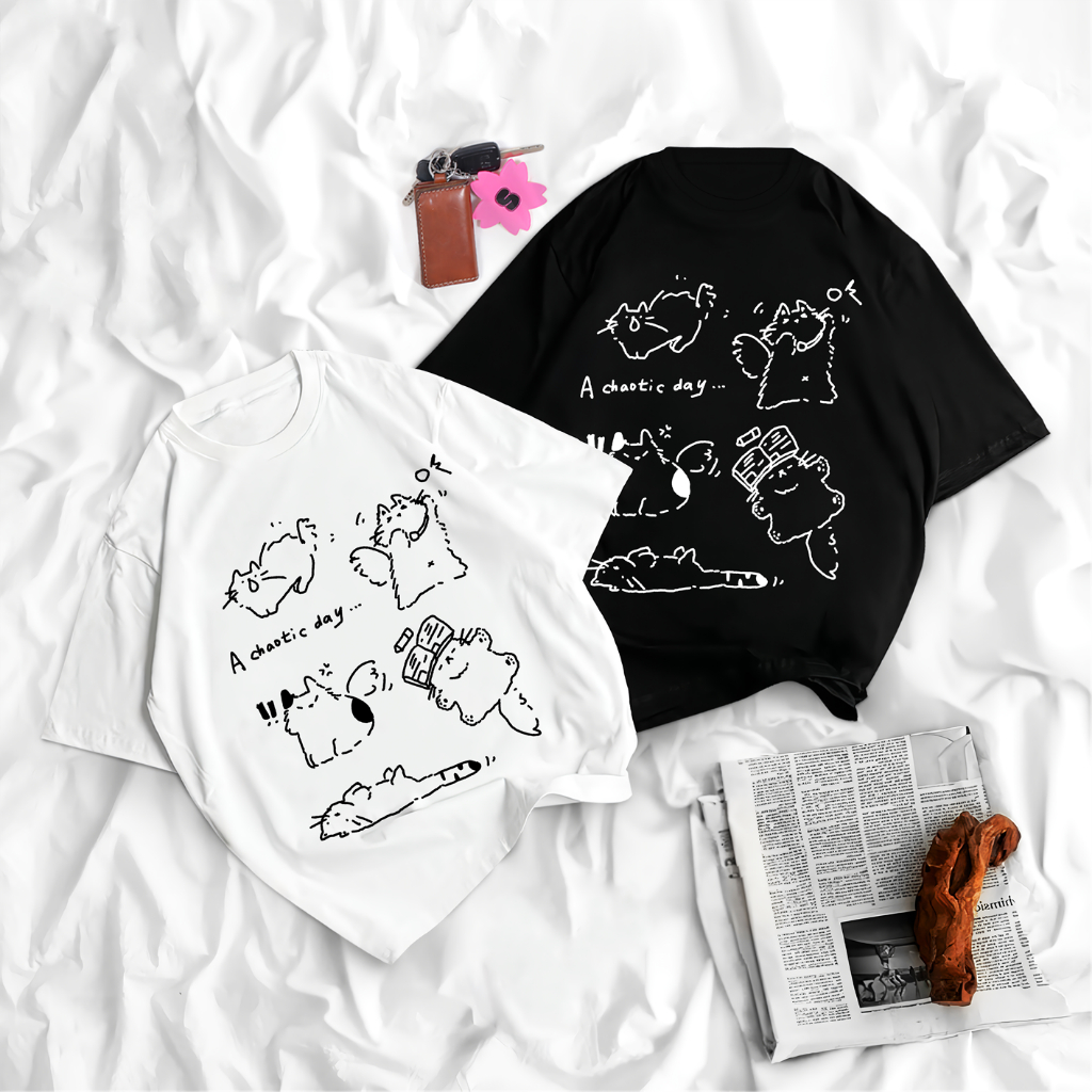 Sakura Glory - เสื้อยืด A CHAOTIC DAY COTTON COMBED 30S PREMIUM SIZE S-XXL / TOP / CLOTHES / BLOUSE 