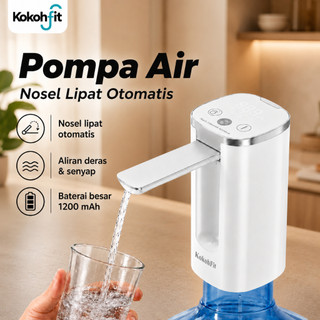 KokohFit Pompa Galon Elektrik Lipat Otomatis , 3Mode Kuantitatif Dispenser Wireless - 200/600/800 ML , Desain Senyap & Food Grade , Tombol Tampilan Digital Sentuh , USB Type-C - 1200mAh