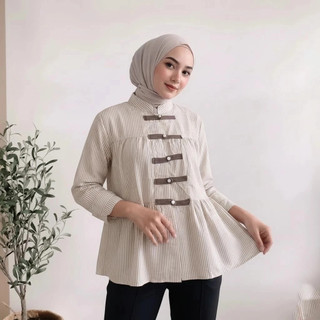 SASMITA Blouse Cheongsam Salur Lengan Panjang
