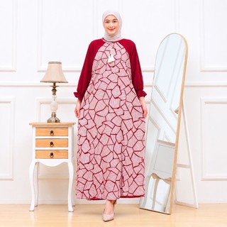 gamis tansel wanita muslim terbaru dress bahan rayon premium ld 115