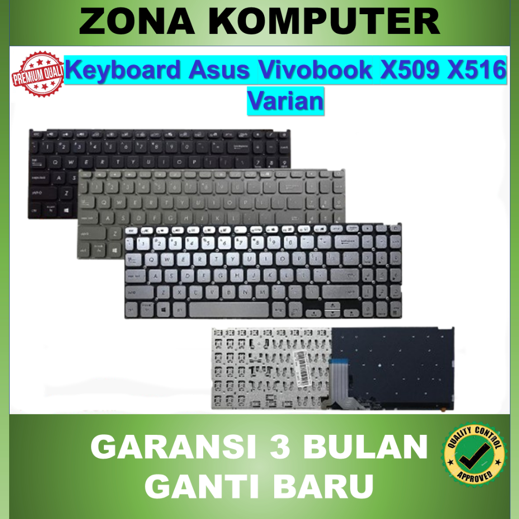 Asus X509 A516 X516 A516J A516JA A516JAQ คีย์บอร์ดเรืองแสงแบ็คไลท์สีเงิน