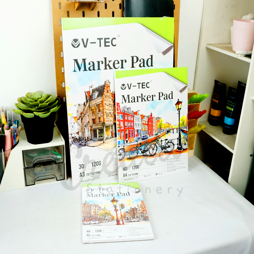 V-Tec Marker Pad 120 Gsm A3 A4 A5 Sketchbook Marker Drawing Book