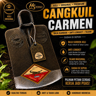 Cangkul Pacul Cap CARMEN Buaya Car Schlieper Original 100% Produk Import - Cangkul Buaya Krenyeh Tutul Anti Lengket - Pacul Boyo Anti Gompal