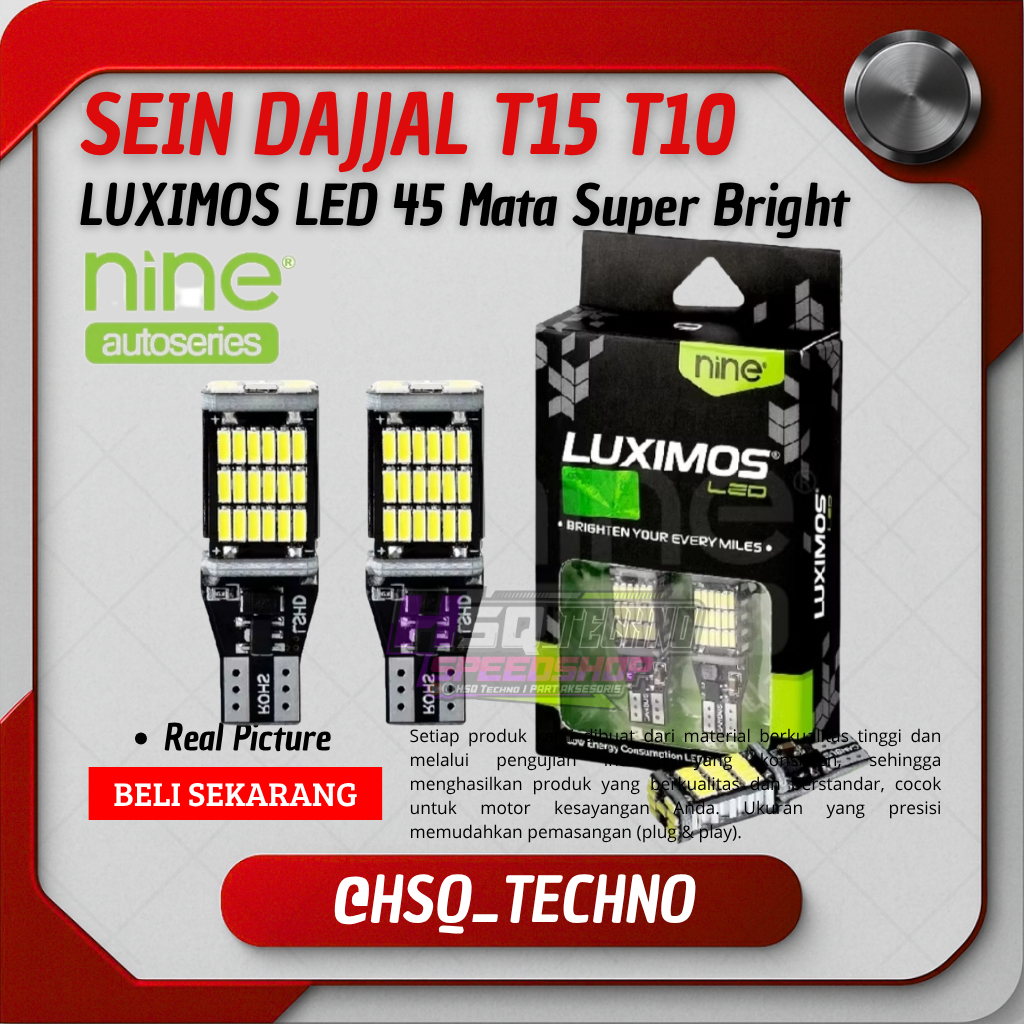2 ชิ้น T10 T15 ไฟเลี้ยว Led Dajjal LUMINOS 9Nine หนึ่งคู่รถจักรยานยนต์รถ