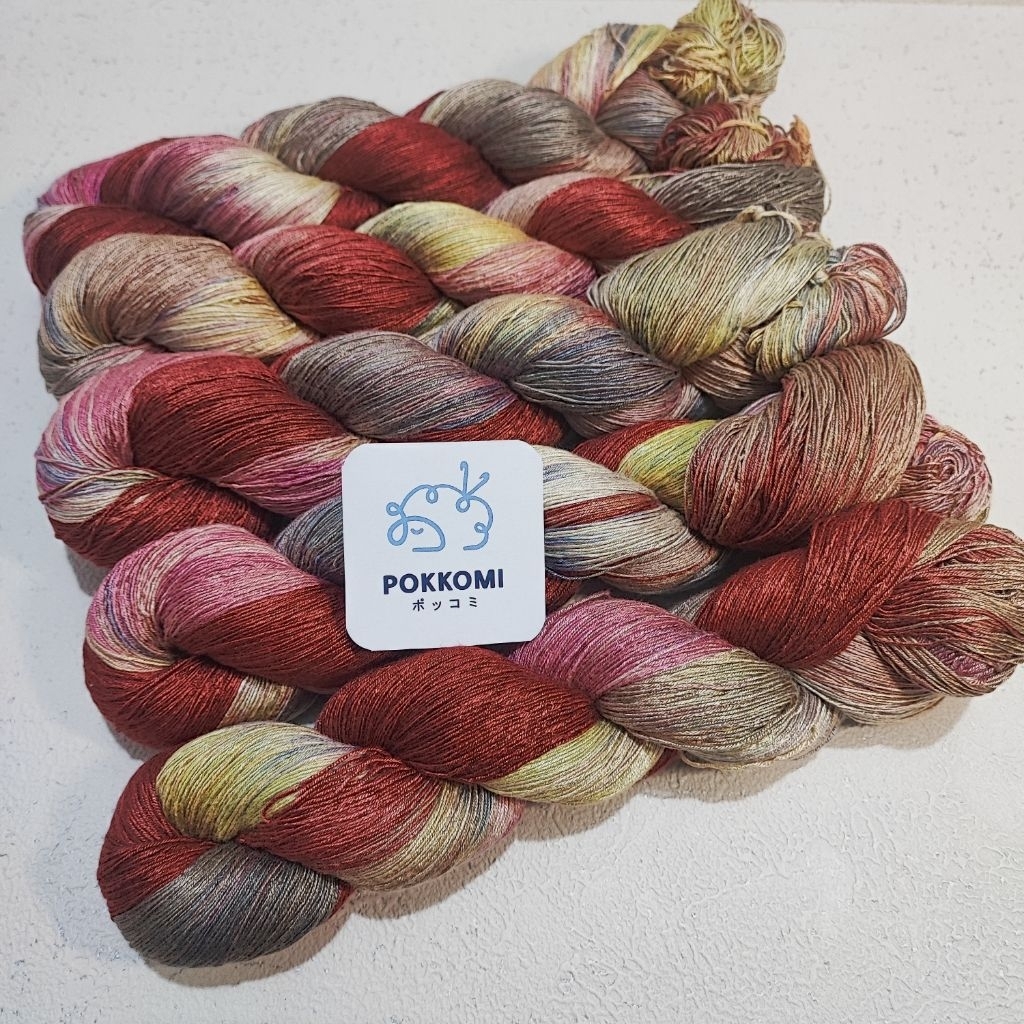 POKKOMI ไหมพรมย้อมมือ Tencel Lace Ply รูปที่ 7