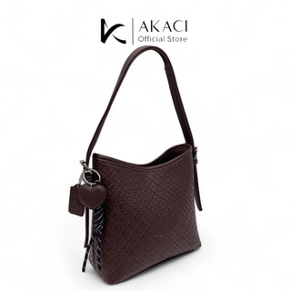 Akaci - Shoulder Bag wanita Linzy 10-8529 Bahan kulit sintetis 1 ruang tas kerja kantor kuliah terbaru kekinian