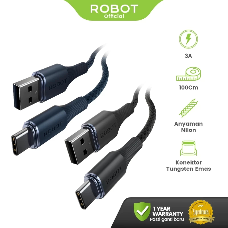 ROBOT RNM Micro / RNC Type-C / RNL Lightning / RNCC Type-C to C / RNCL Type-C to Lightning Data Cabl
