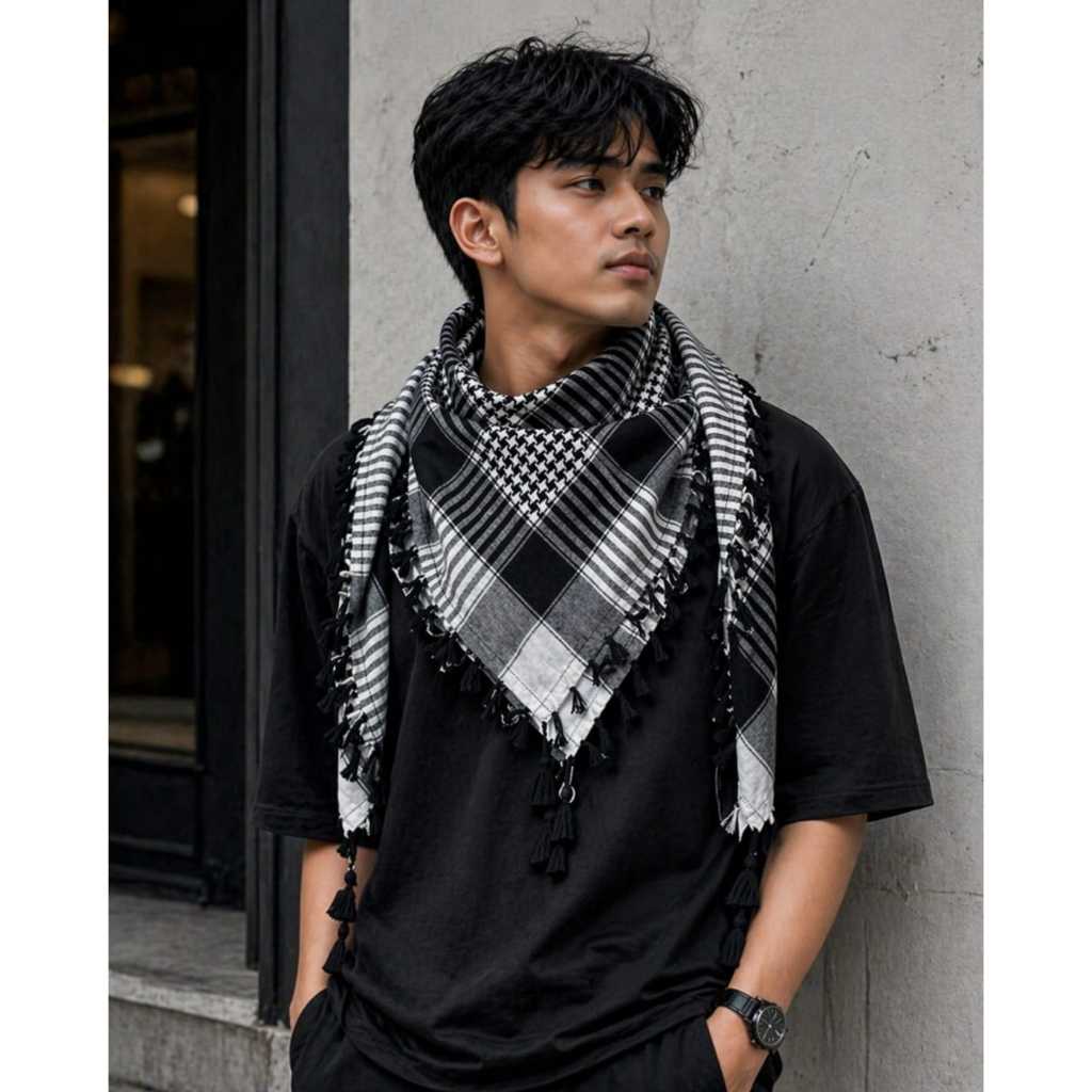 CONCERT TURBAN/SQUARE TURBAN/CHECKED TURBAN 02