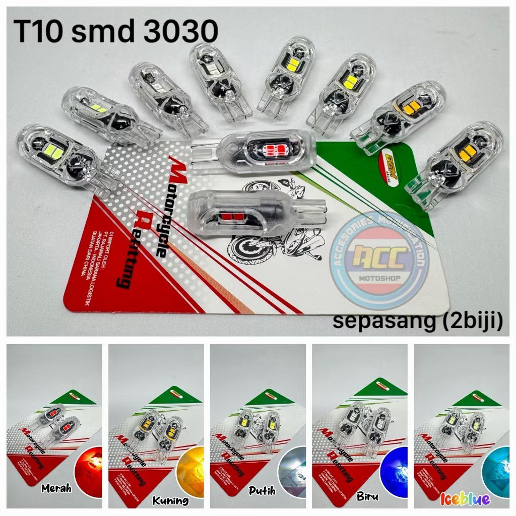 5 LED T10 ไฟเลี้ยวกระพริบสําหรับรถจักรยานยนต์และรถยนต์ PAIR