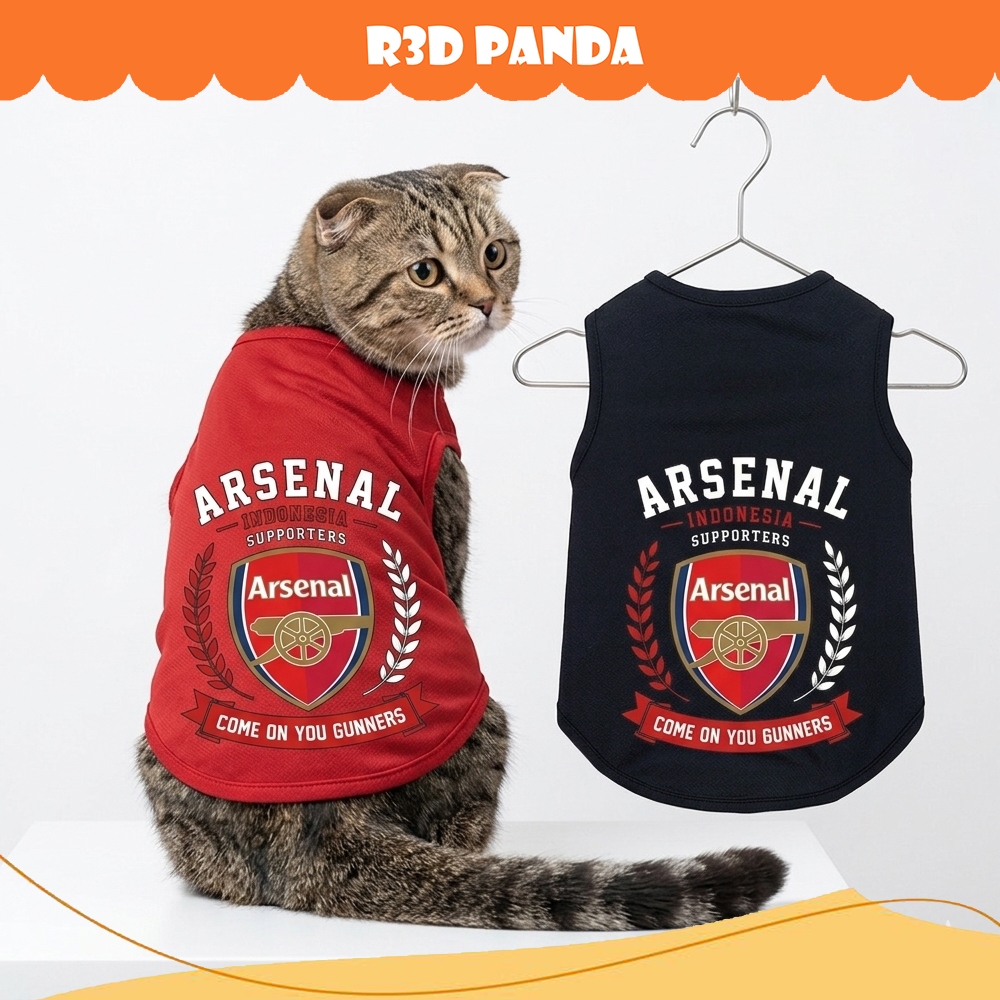 Arsenal Indonesia Supporters Cat Shirt Cat Dog Jersey Arsenal Pet Clothes Pet Ball