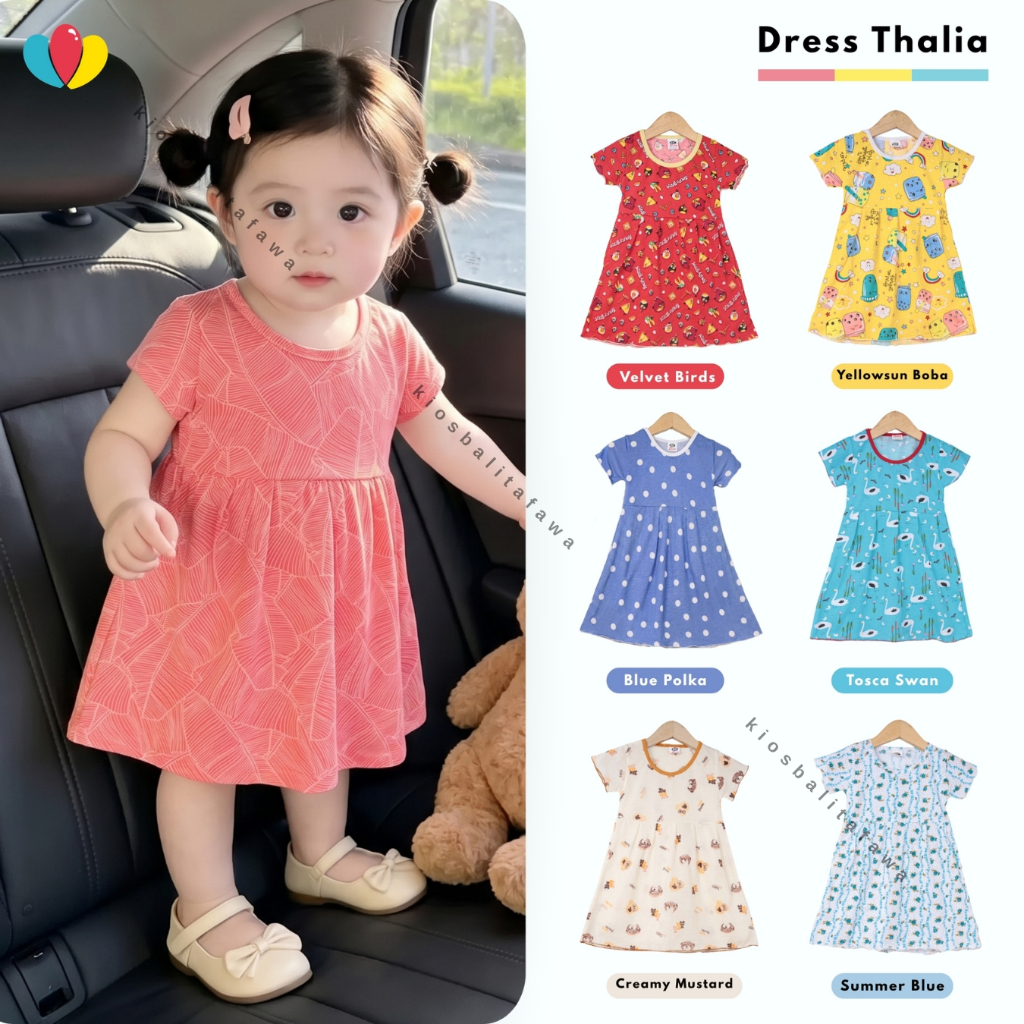 Thalia Dress Size 2-3 Years / Premium Daily Character Girls Daily Daster Size 2-3 Years alinkidos