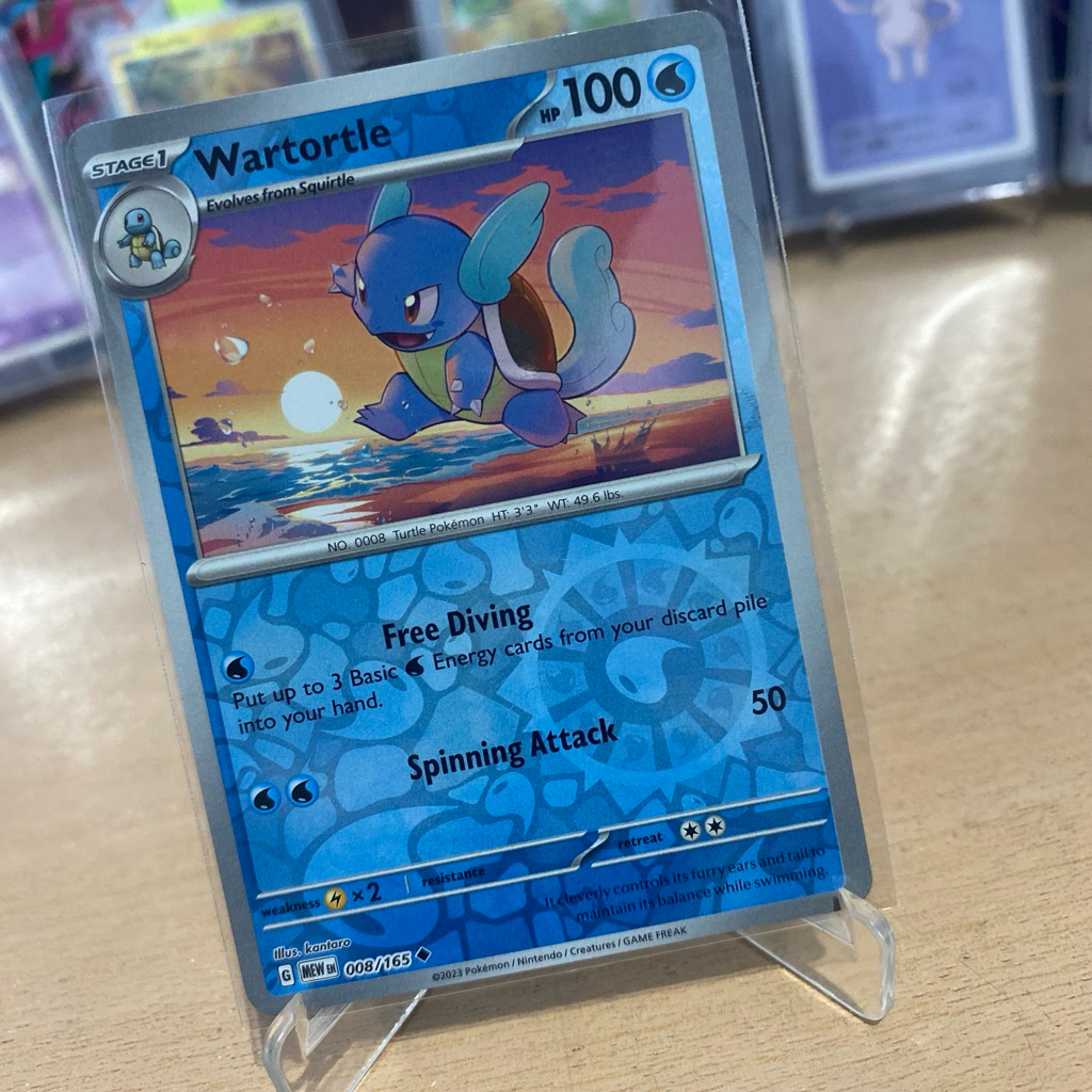 Wartortles 008 /165 Reverse Holo (MEW) TCG Pokemon 151 ENG 2023