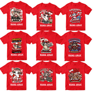 Kaos Anak Laki laki Perempuan 17 Agustusan Special Kemerdekaan Kicau mania Gratis Nama Anak
