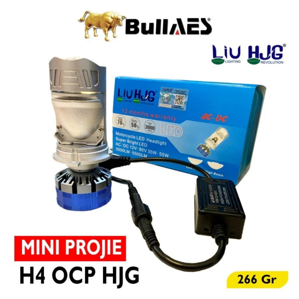 Bilined Mini Projector H4 OCP ยี่ห้อ HJG 55 วัตต์ รับประกัน 1 ปี
