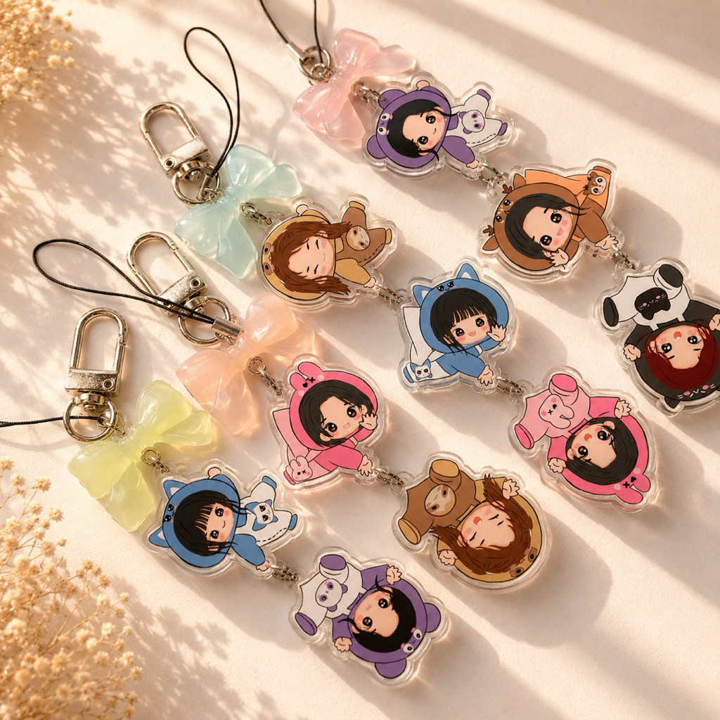 พวงกุญแจสาย Chibi baemon เบบี้มอนสเตอร์