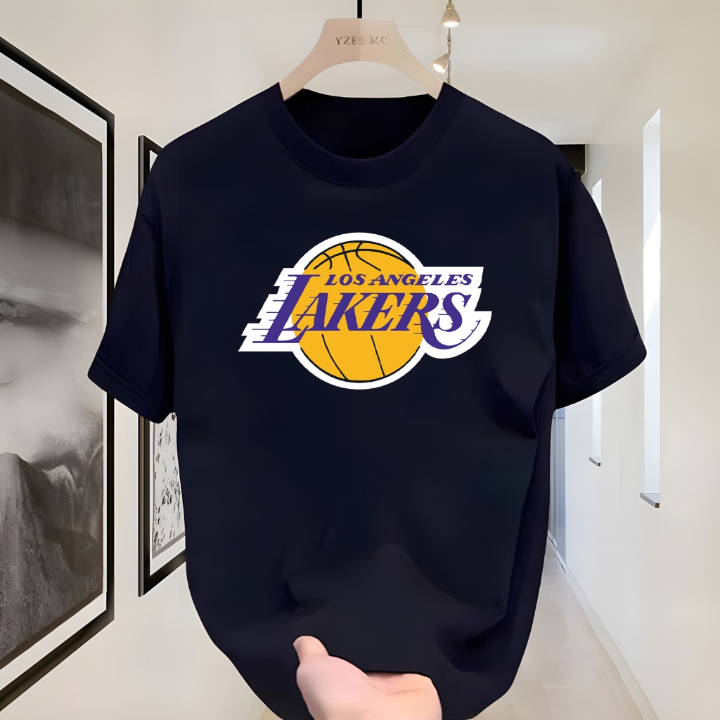 NBA Theme T shirt เสื้อยืดผ้าฝ้ายสําหรับผู้ชายและผู้หญิง พร้อมดูดซับเหงื่อ