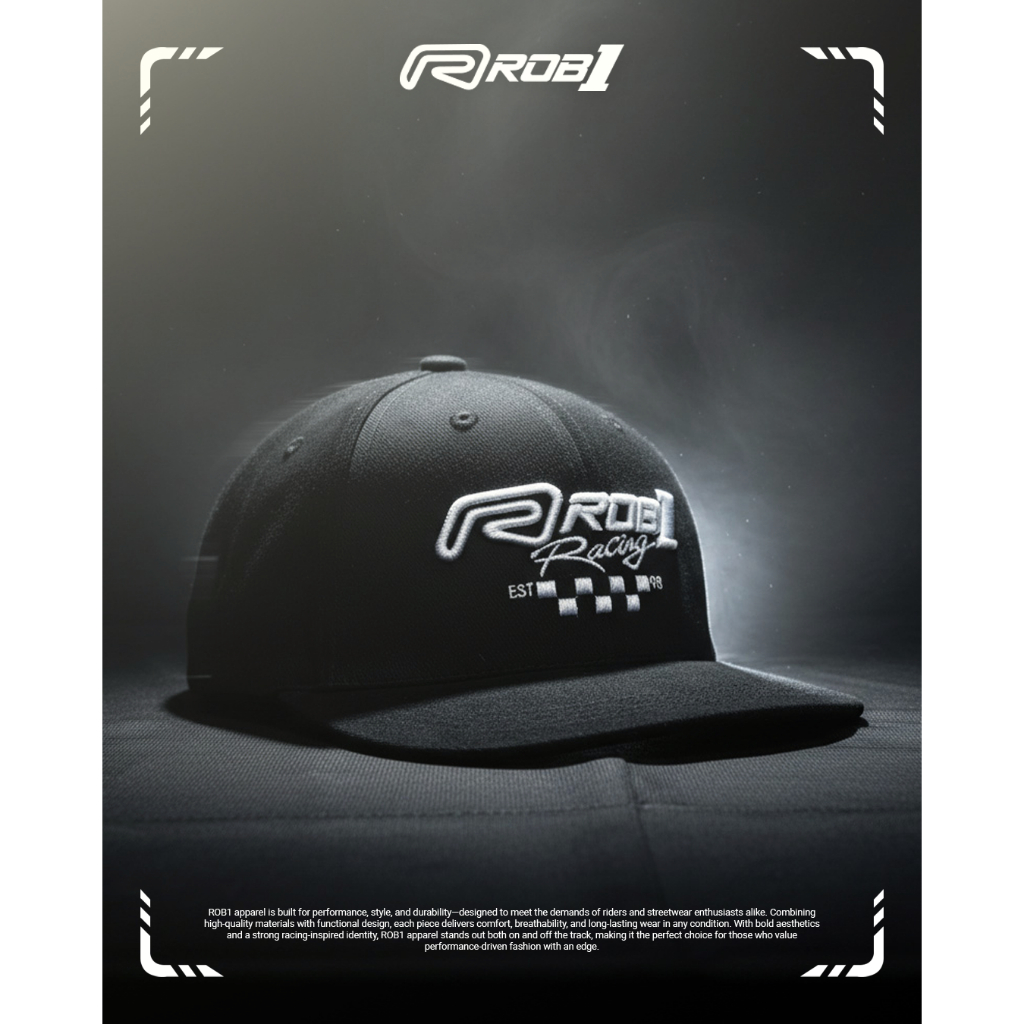 หมวก ROB1 BLACK GRID SNAPBACK