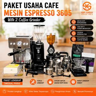 Paket Mesin Kopi Usaha Cafe Kedai Coffee Paling Lengkap & Hemat Tinggal Pakai Bergarans Resmi