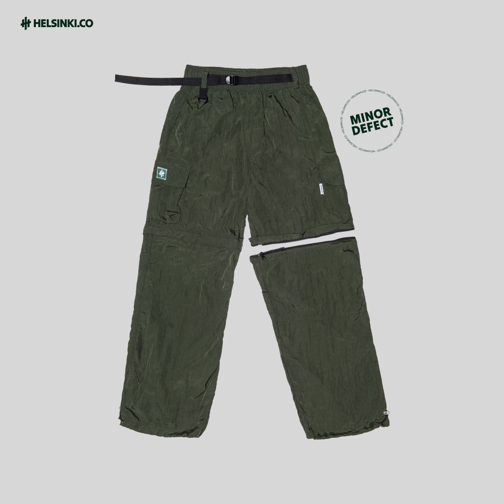 ข้อบกพร่องเล็กน้อย Convertible Trackpants Helsinki Graft Olive Connecting Pants