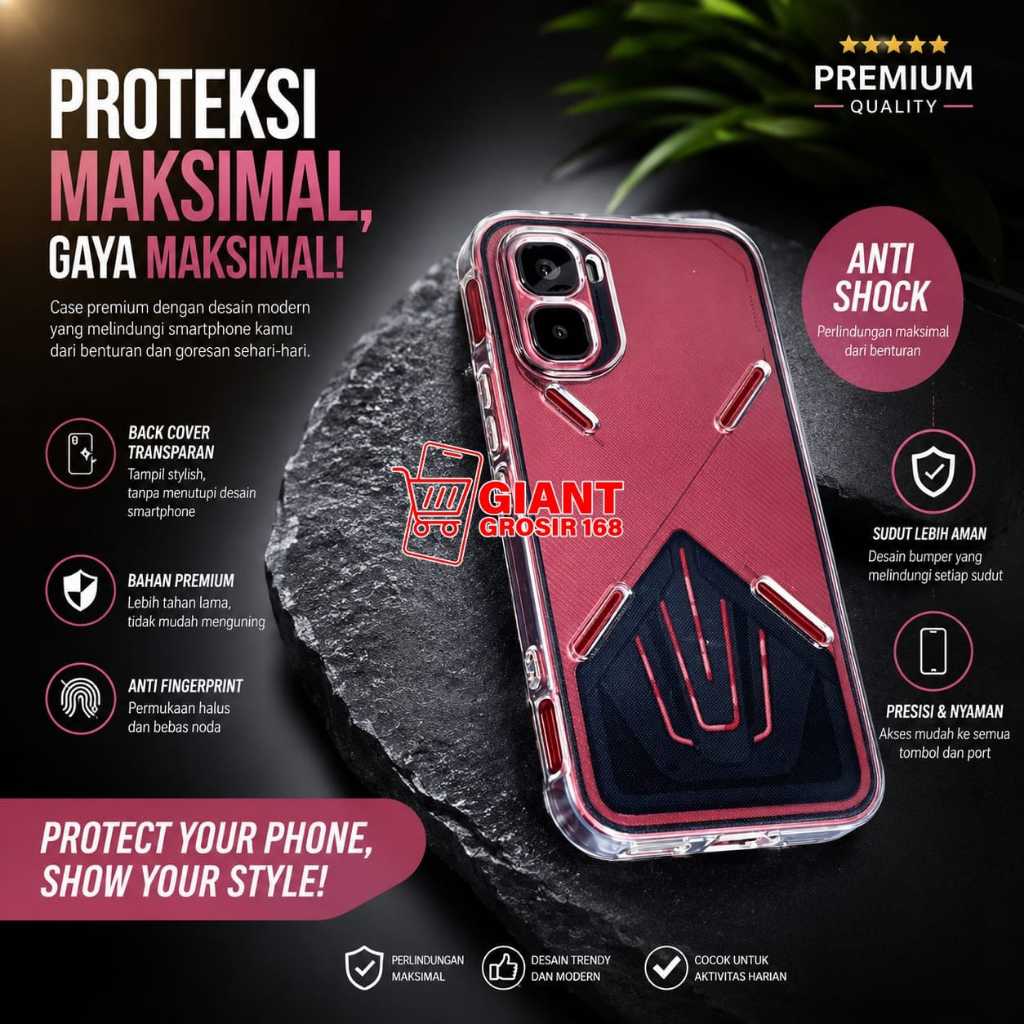 INFINIX GT 50 PRO CASE CLEAR HD 2.0MM CASE CLEAR TRANSPARENT INFINIX GT 50 PRO CH-01