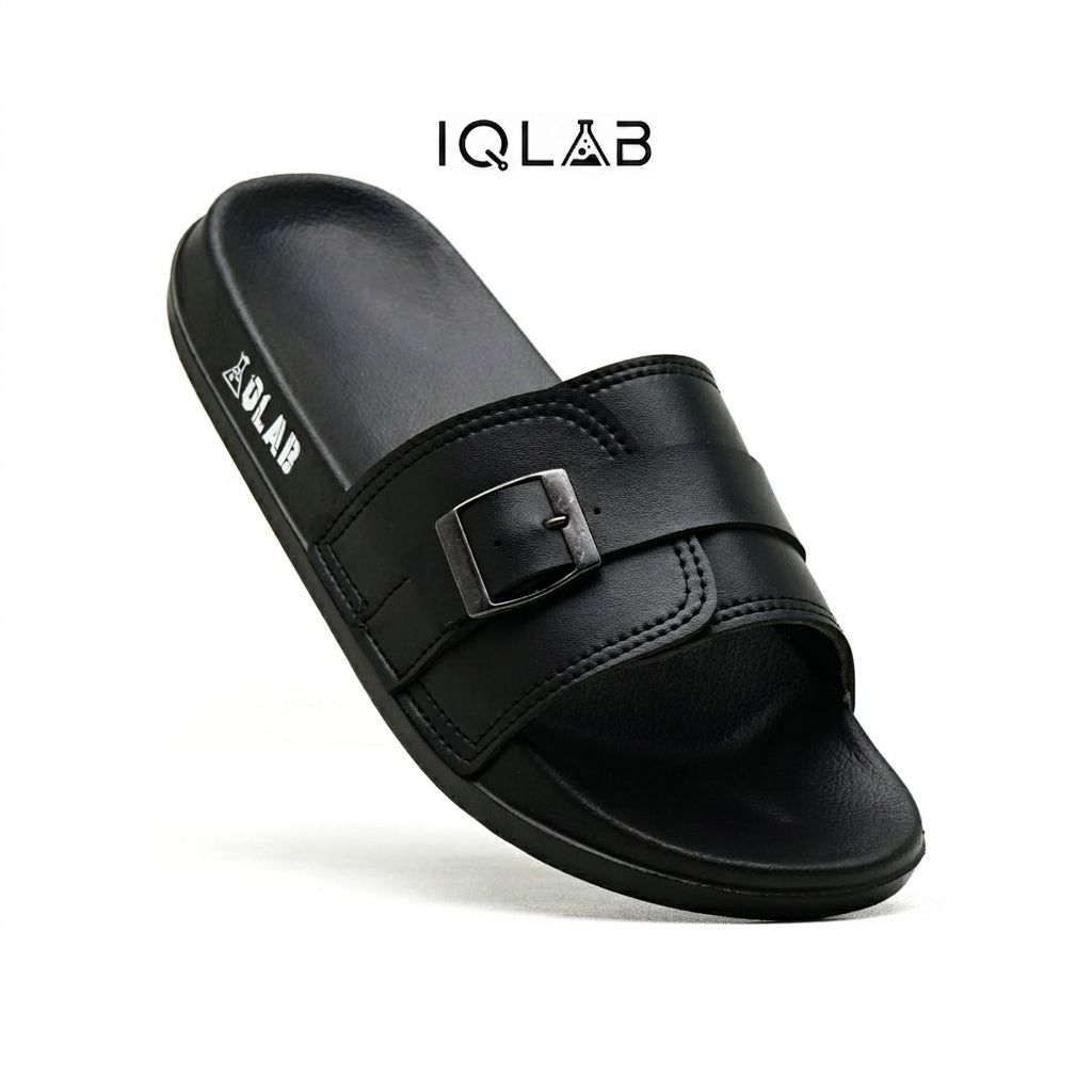 Iqlab_footwear - Sukmanata Black - สไลด์ - รองเท้าแตะลําลอง - รองเท้าแตะผู้ชายล่าสุด - รองเท้าแตะ