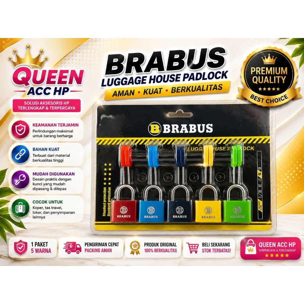 BRABUS 20MM LUGGAGE PADLOCK / BRABUS COLORFUL PADLOCK