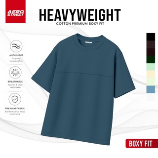 Aerostreet Maxen Kaos Pria Boxy Fit Stargezer Blue T-shirt Cowok Men Casual Cotton Premium Basic Minimalis Premium Tidak Mudah Kusut