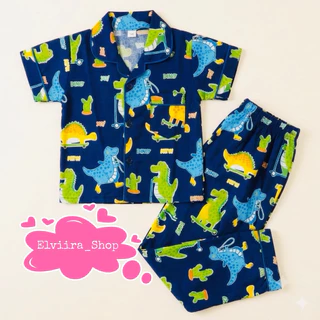 ชุดนอนเด็กชายและเด็กหญิง อายุ 1-10 ปี ชุดเสื้อผ้าเด็กผู้ชาย Minion Motif / Viral