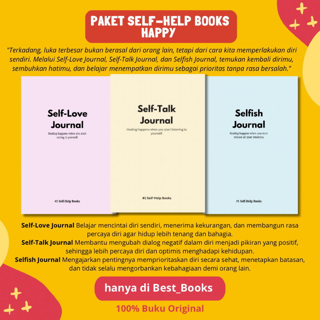 สํานักพิมพ์ของเรา - แพคเกจ 3 เล่ม Self Help Books (Self Talk Journal + Self Love Journal + Selfish Journal) - ต้นฉบับ
