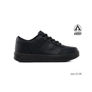 Aerostreet 31-36 Airstrike All Black - Sepatu Sneaker Casual Sekolah