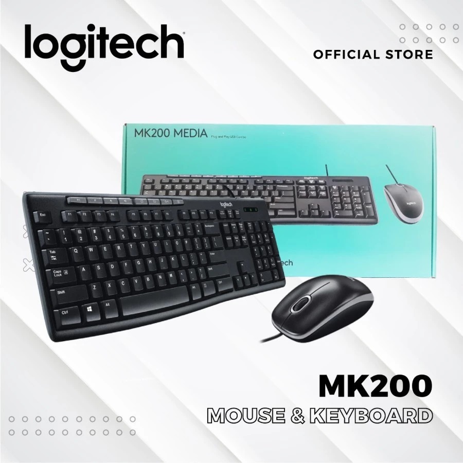เมาส์คีย์บอร์ด USB Logitech MK200 / MK 200
