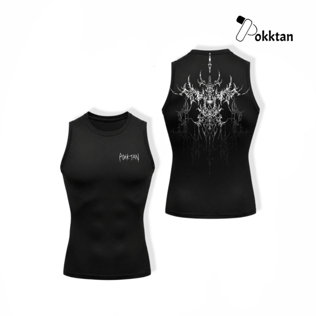 PokkTan เสื้อรัดกล้ามเนื้อแขนกุด Oblivion / เสื้อกีฬารัดกล้ามเนื้อแขนกุด Oblivion