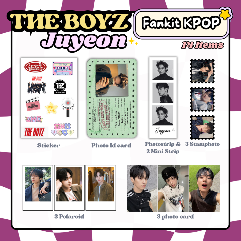 FANKIT KPOP THE BOYZ 14 รายการ | กล่องของขวัญKpop THE BOYZ | กระเช้า RIZE Kpop | FANKIT THE BOYZ JUY