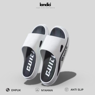 LANDICI Sandal Slide Pria Sport Fashion Anti Slip/Sandal Rumah Karet Nyaman untuk Outdoor Indoor Model Terbaru 2026