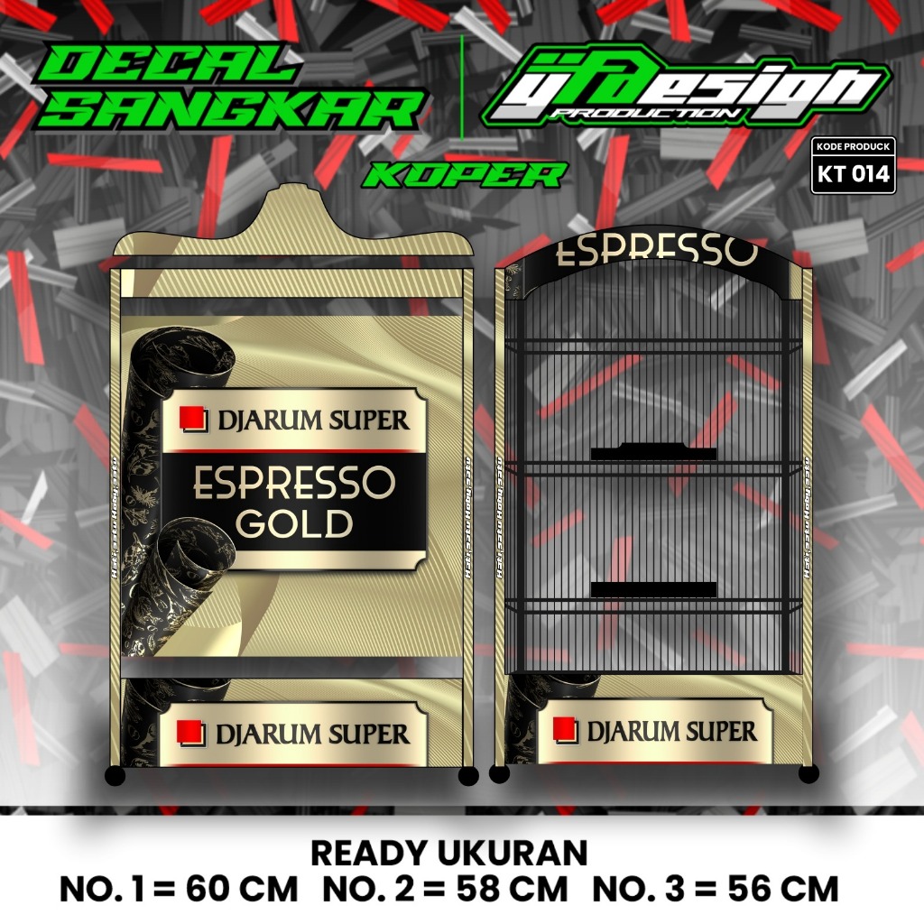 สติ๊กเกอร์รูปลอกกรงนกรุ่นใหม่ล่าสุดพร้อม Djarum Expresso Motif