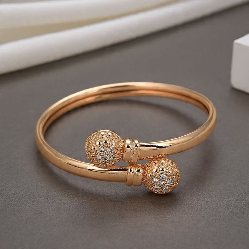 สร้อยข้อมือไทเทเนียมคู่รักพร้อมลูกบอลคริสตัล Diamond Ball Plated xuping 54b พรีเมี่ยมและคุณภาพสูง