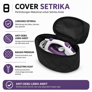 Tas Sarung Setrika Tebal Premium Universal Anti Debu Anti Gores Anti Panas Aman Rapi Cover Setrika Kulit