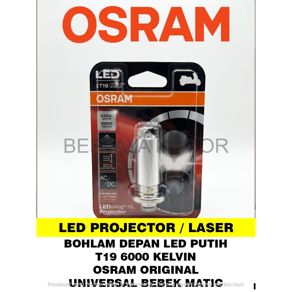 OSRAM BEBEK MATIC T19 LASER หลอดไฟ LED PROJECTOR ด้านหน้า