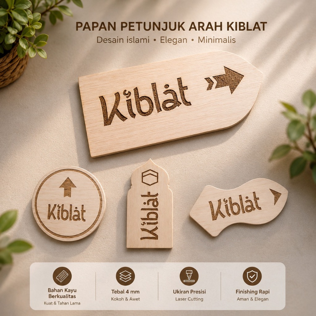 กระดานบอก Qibla ไม้, เครื่องหมายทิศทาง Qibla ในร่ม, ตัวบ่งชี้ทิศทาง Qibla, ตัวบ่งชี้ทิศทางอธิษฐาน